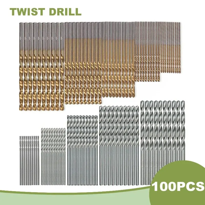 Yum Cha 100pc Titanium Plated Drill Bits