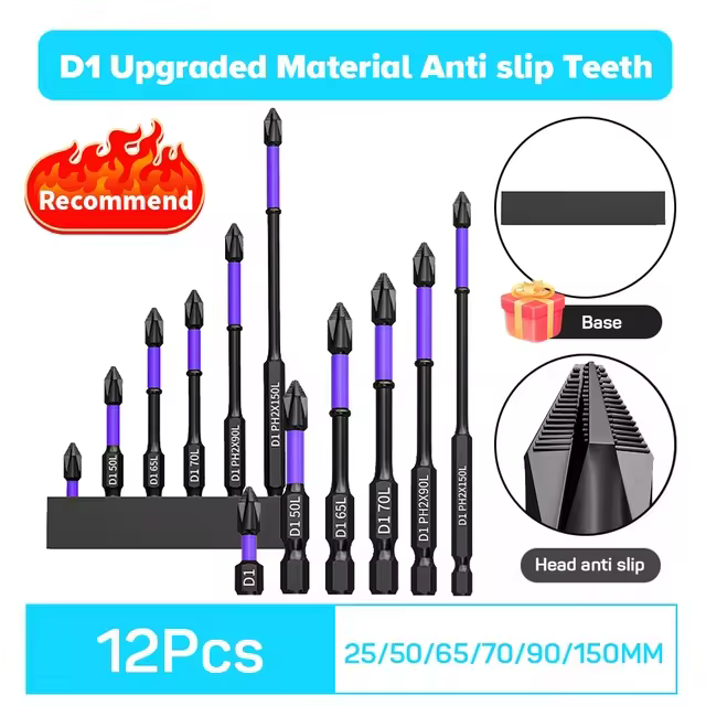 Galacok 12 Pcs Magnetic Phillips Screwdriver Set
