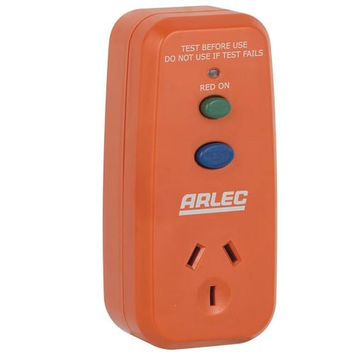 Arlec PB91 Plug-In RCD Safety Switch With Surge Protector