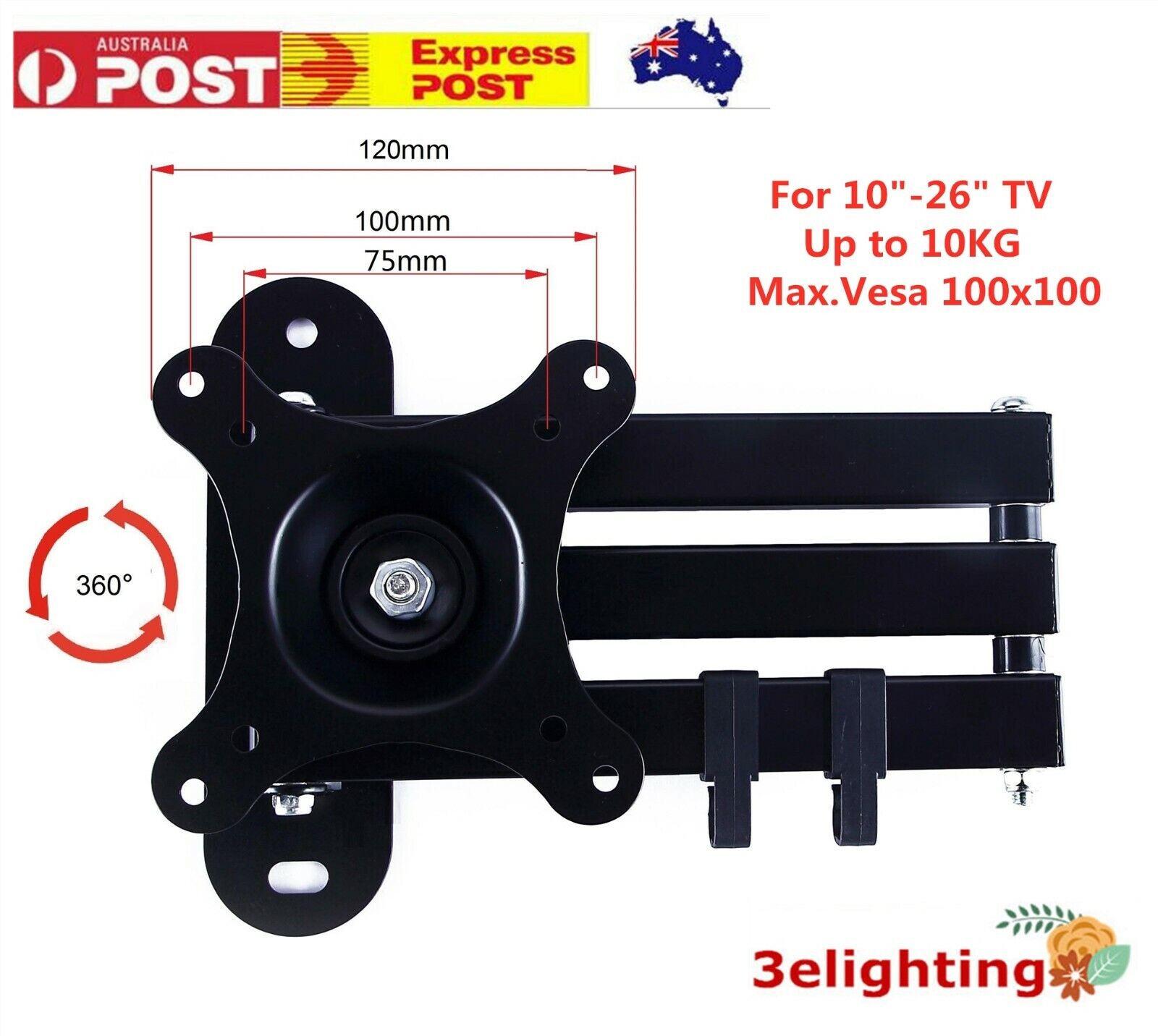 3ELIGHTING 10"-26" VESA Wall Mount