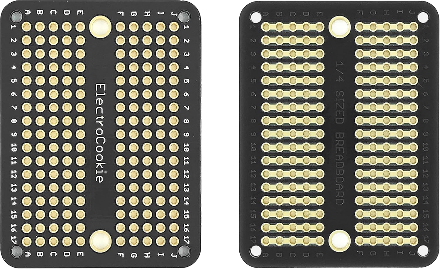 ElectroCookie Mini PCB Prototype Board 50-Pack Solderable Breadboard