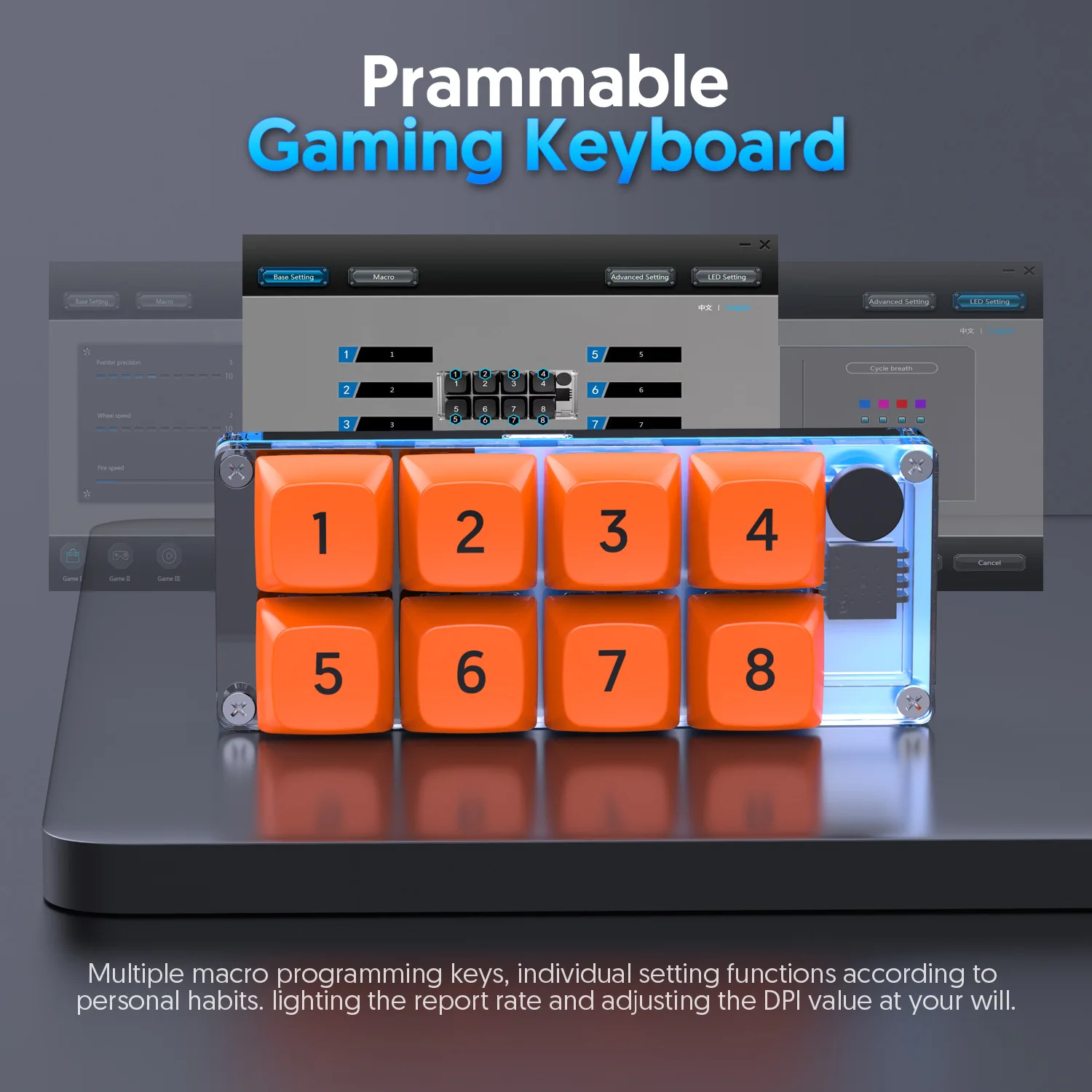 Yum Cha Macro Programmable 8-Key Mechanical Keyboard Yum Cha Macro Programmable 8-Key Mechanical Keyboard