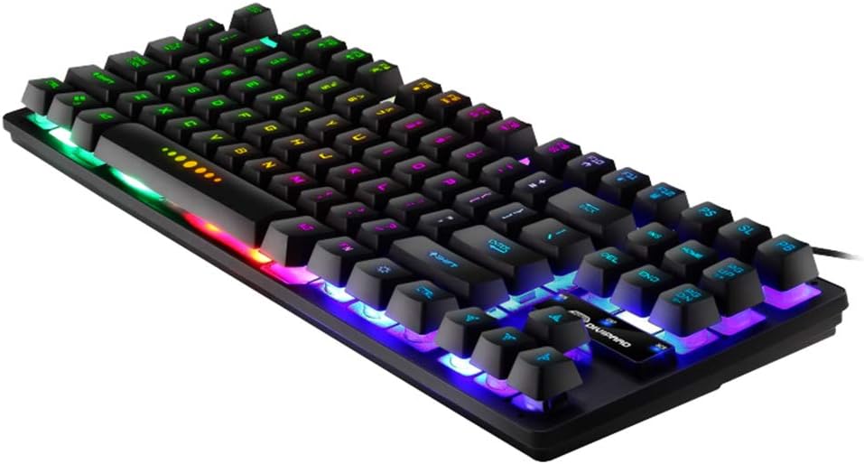 freneci Mechanical Gaming Keyboard with 87-Keys RGB Backlit USB Keyboard