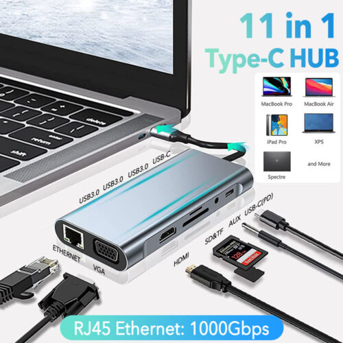 Yum Cha 11 in 1 USB-C Hub USB Hub Yum Cha 11 in 1 USB-C Hub USB Hub