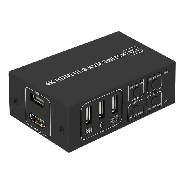 RV77 4K HDMI USB 2.0 4-Port HDMI KVM