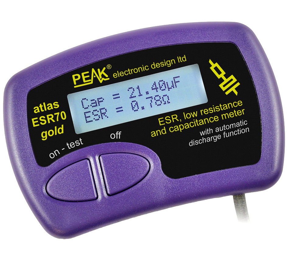 Peak Electronic Design Atlas ESR70 Gold ESR Meter Peak Electronic Design Atlas ESR70 Gold ESR Meter