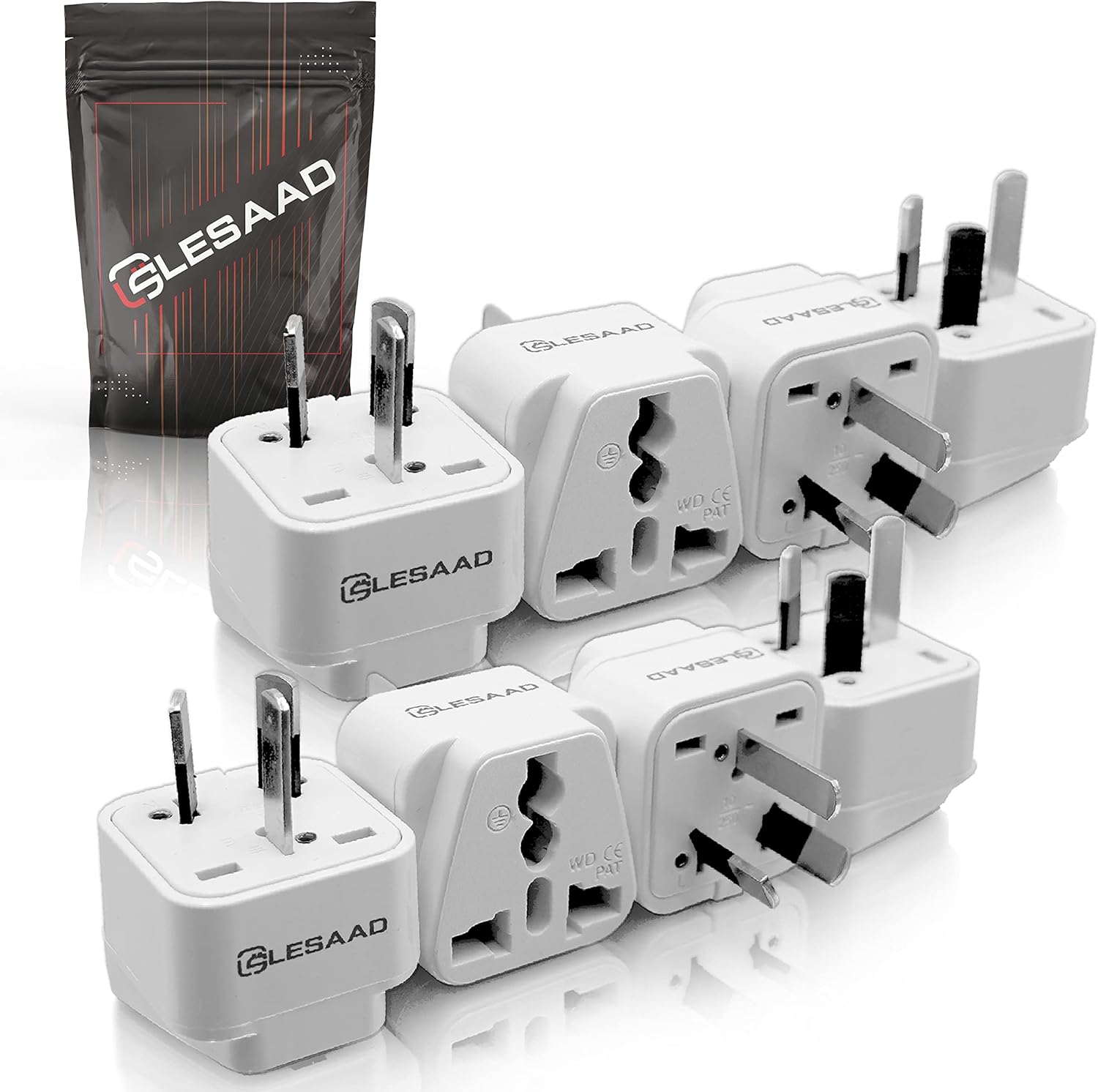 LESAAD WD-16 8-Pack Universal AC Adapter