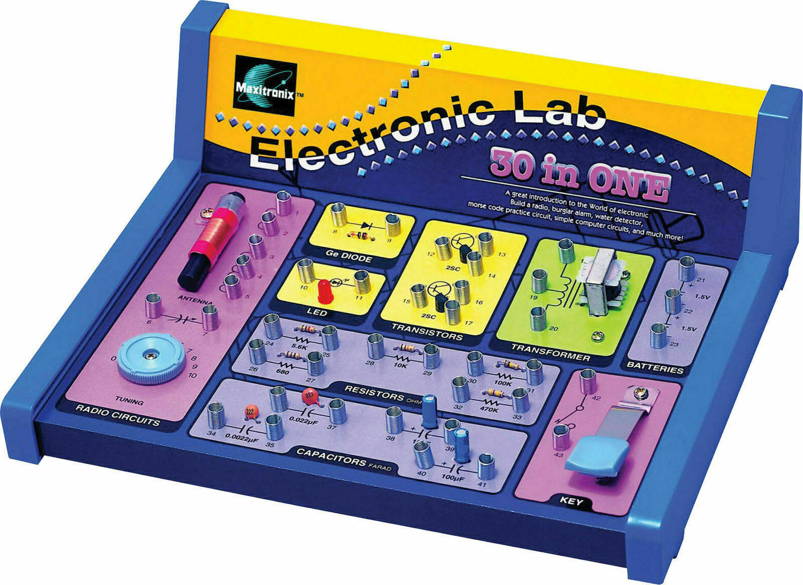 Maxitronix 30in1 Electronics Project Lab Kit Maxitronix 30in1 Electronics Project Lab Kit