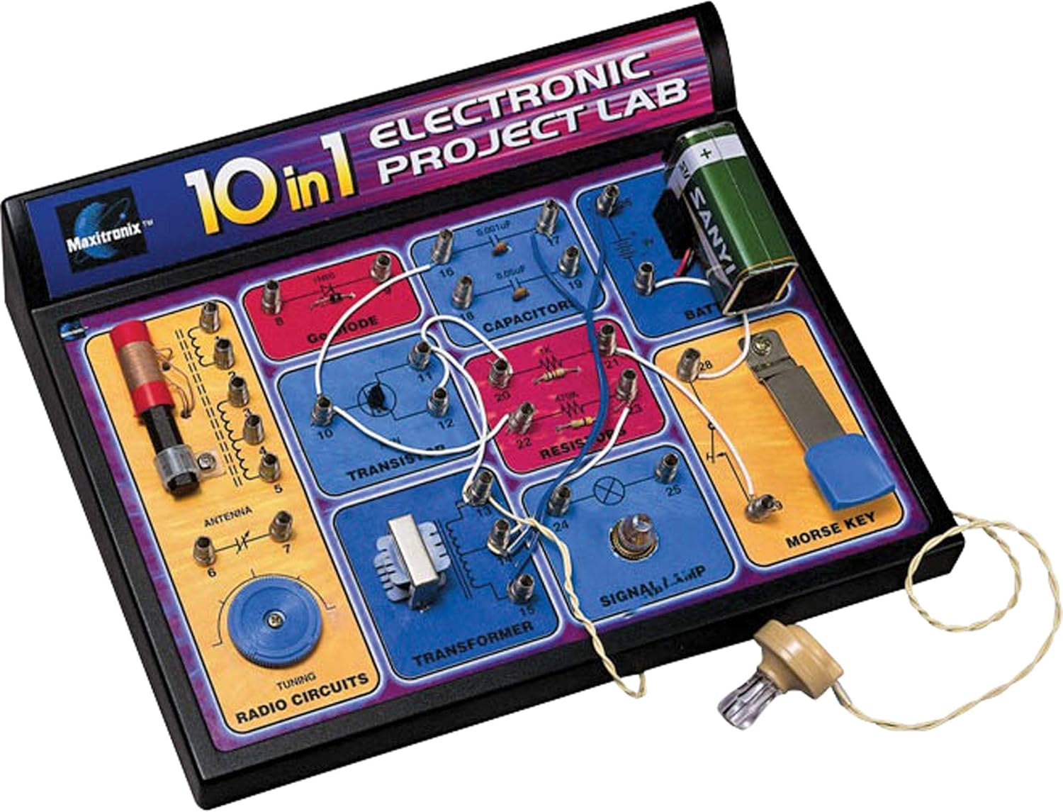 Maxitronix 10in1 Electronics Project Lab Kit Maxitronix 10in1 Electronics Project Lab Kit