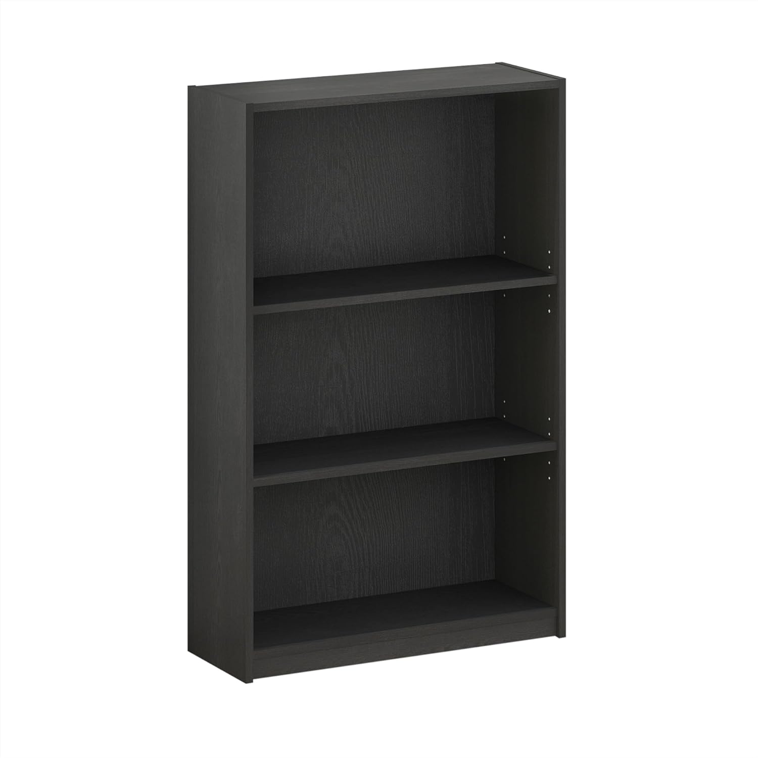 Furinno Jaya Simple Home 3-Shelf Black Bookcase