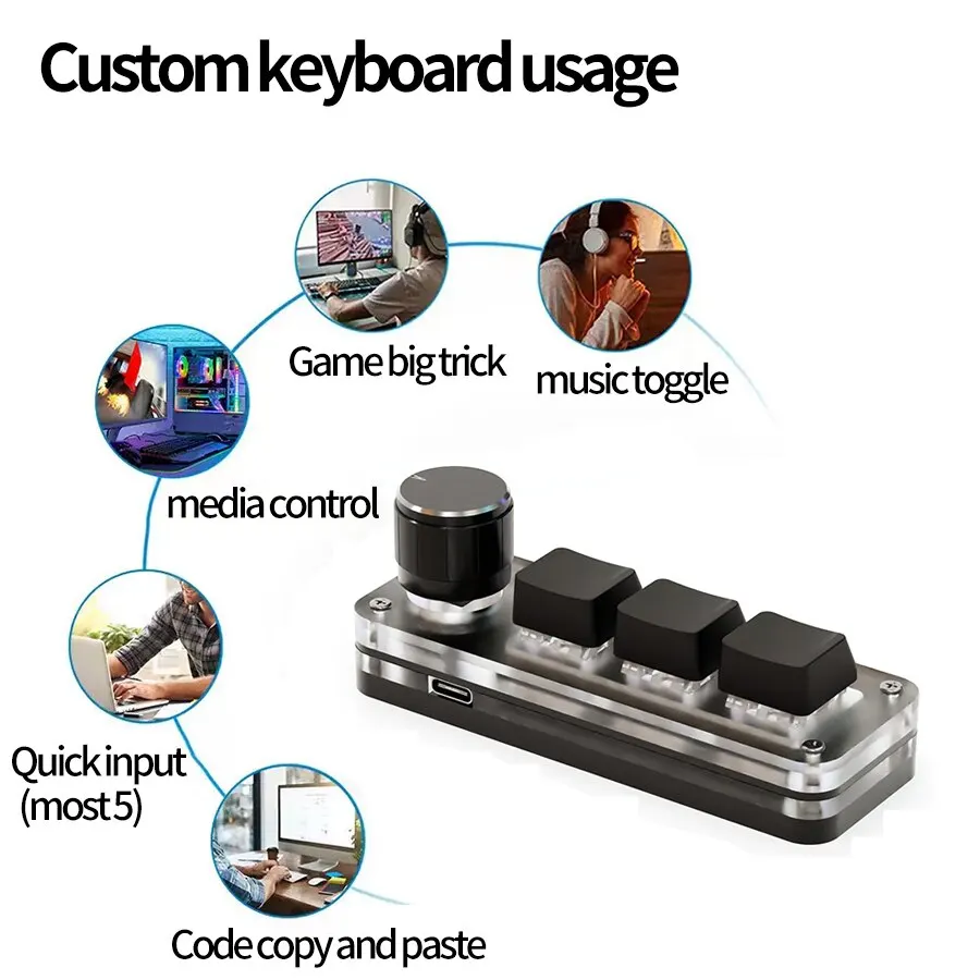 Yum Cha Macropad 3-Key Mechanical Keyboard Yum Cha Macropad 3-Key Mechanical Keyboard