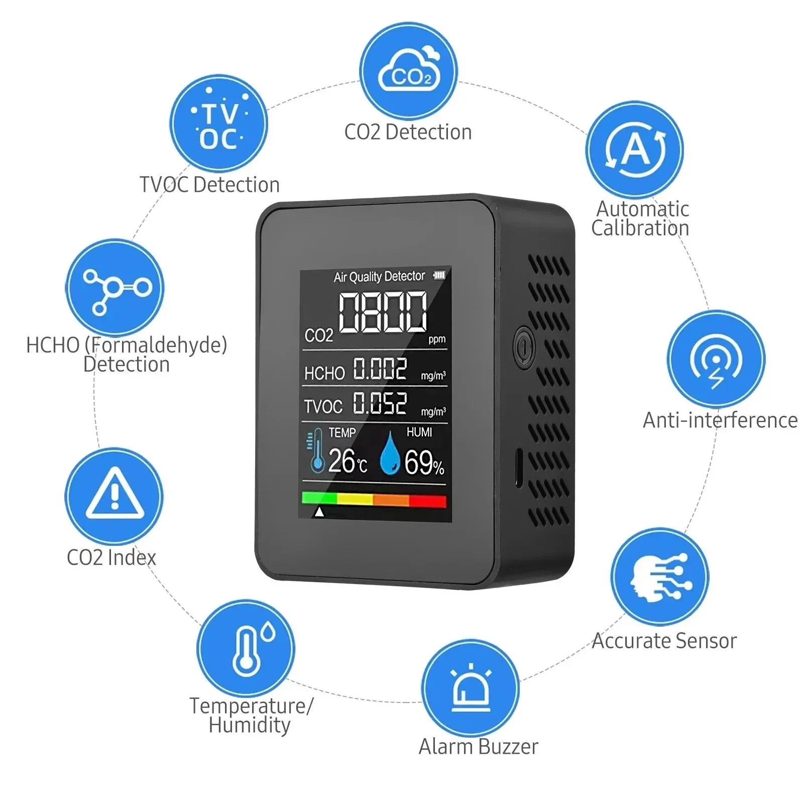 Yum Cha 5 in 1 Air Quality Meter